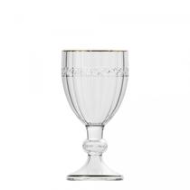 Taça Cristal Eco 50ml para Licor Borda Fio de Ouro Avulsa