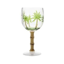 Taça de Acrílico Palm Tree Coqueiro Tropical com Bambo Wolff 500ml