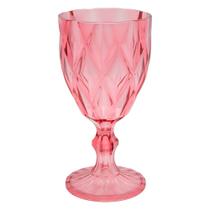 Taça de Acrílico Vermelha Diamond Diamante Festa Piscina Plástico 330ml Lyor