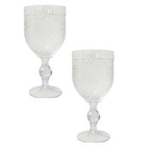 Taça de Água Acrílica Premium 400ml Suco Refresco Kit 2 pçs