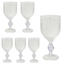 Taça de Água Acrílica Premium 400ml Suco Refresco Kit 6 pçs