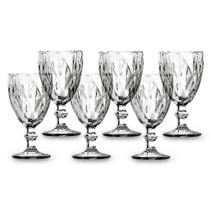 Taça De Água Clear 330ml Kit Com 6 Transparente Diamante