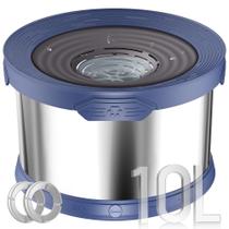 Taça de água para cães UPSKY 10L em aço inoxidável à prova de derramamento azul