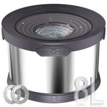 Taça de água para cães UPSKY 8L em aço inoxidável à prova de derramamento cinza