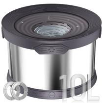 Taça de água para cães UPSKY No Spill 10L em aço inoxidável cinza