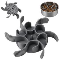 Taça de alimentação lenta para cães Anipaw em espiral de silicone com 36 ventosas