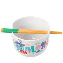 Taça de arroz com macarrão ramen em cerâmica Silver Buffalo Disney Stitch