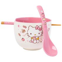 Taça de arroz com macarrão Ramen Silver Buffalo Hello Kitty 600 ml Taça de arroz com macarrão Ramen Silver Buffalo Hello Kitty 600 ml