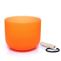 Taça de canto Territory D Note Sacral Chakra Laranja Quartz 20 cm