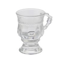 Taça De Cappuccino De Cristal Com Alça E Pé Diamante 142Ml