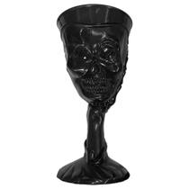 Taça De Caveira 300Ml Preto Fume Halloween