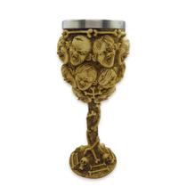 Taça de Caveiras 150ml em Metal e Resina Detalhada