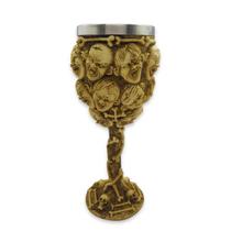 Taça de Caveiras 150ml em Metal e Resina Detalhada