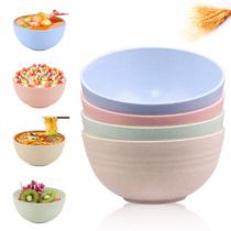 Taça de cereais Newpops Large, conjunto de 710 ml de 4 fibras de palha de trigo