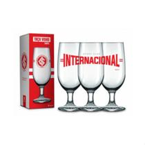 Taca De Cerveja Chopp Vidro Internacional Time Futebol 300ml Taca De Cerveja Chopp Vidro Internacional Time Futebol 300ml