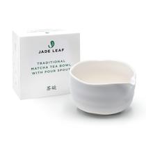 Taça de chá Jade Leaf Matcha Porcelain 530ml White Matte