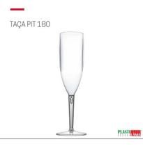 Taça De Champagne Acrílico Festa 180ml Transparente 12 Uni