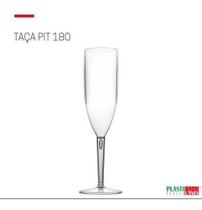 Taça De Champagne Acrílico Festa 180ml Transparente 12 Uni