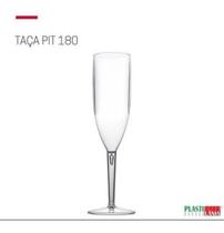 Taça De Champagne Acrílico Festa 180Ml Transparente 12 Uni