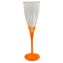 Taça de Champagne em Acrílico Cristal 140ML Color Arqplast