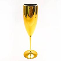Taça de Champagne Metalizada Dourada 180ml - Elegância para Comemorações Taça de Champagne Metalizada Dourada 180ml - Elegância para Comemorações