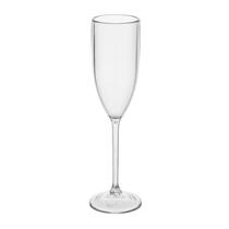 Taça de Champanhe 150ml Natural em Policarbonato Linha Salut VEM1324