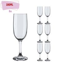 Taça de Champanhe de Cristal Casamento 180ml - 6 Unidades Taça de Champanhe de Cristal Casamento 180ml - 6 Unidades