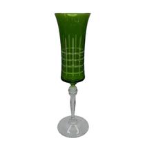 Taça de Champanhe Grace Lapidada em Cristal Bohemia 190ml Verde - Sofisticação e Elegância para Celebrações Especiais.