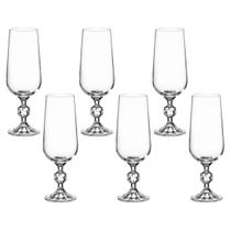 Taça de Cristal Bohemia Para Cerveja 280 ml Claudia 6 Peças