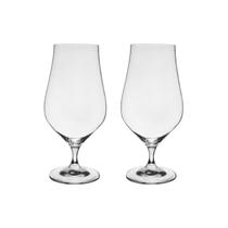 Taça de Cristal Bohemia Para Cerveja 540 ml Tulipa 2 Peças