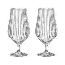 Taça de Cristal Bohemia Para Cerveja 540 ml Tulipa Optic 2 Peças Taça de Cristal Bohemia Para Cerveja 540 ml Tulipa Optic 2 Peças