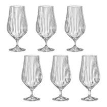 Taça de Cristal Bohemia Para Cerveja 540 ml Tulipa Optic 6 Peças Taça de Cristal Bohemia Para Cerveja 540 ml Tulipa Optic 6 Peças