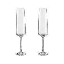 Taça de Cristal Bohemia Para Champanhe 200 ml Sandra 2 Peças