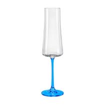 Taça De Cristal Bohemia Para Champanhe 210 ml Azul Xtra 1 Peça Taça De Cristal Bohemia Para Champanhe 210 ml Azul Xtra 1 Peça