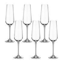Taça de Cristal Bohemia Para Champanhe 220 ml Ardea 6 Peças Taça de Cristal Bohemia Para Champanhe 220 ml Ardea 6 Peças
