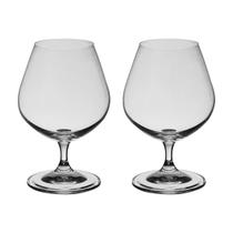 Taça De Cristal Bohemia Para Conhaque 400 ml Roberta 2 Peças