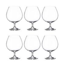 Taça de Cristal Bohemia Para Conhaque 690 ml Colibri 6 Peças - Bohemia Crystal