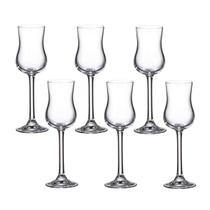 Taça de Cristal Bohemia Para Grappa 85 ml Colibri 6 Peças