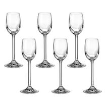 Taça De Cristal Bohemia Para Licor 65 ml Anna 6 Peças