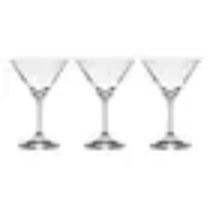 Taça De Cristal Bohemia Para Martini 210 ml Roberta 3 Peças