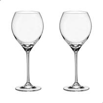Taça De Cristal Bohemia Para Vinho 470 Ml Carduelis 2 Peças