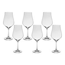 Taça de Cristal Bohemia Para Vinho 550 ml Tulipa 6 Peças Taça de Cristal Bohemia Para Vinho 550 ml Tulipa 6 Peças