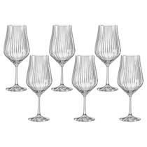 Taça de Cristal Bohemia Para Vinho 550 ml Tulipa Optic 6 Peças Taça de Cristal Bohemia Para Vinho 550 ml Tulipa Optic 6 Peças