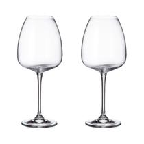 Taça De Cristal Bohemia Para Vinho 610 ml Anser 2 Peças