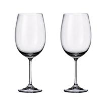 Taça De Cristal Bohemia Para Vinho 640 ml Milvus 2 Peças Taça De Cristal Bohemia Para Vinho 640 ml Milvus 2 Peças