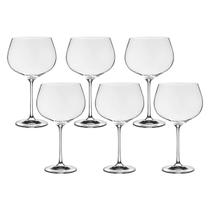 Taça de Cristal Bohemia Para Vinho 700 ml Megan 6 Peças