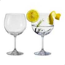 Taça De Cristal Bohemia Para Vinho ou Gin 600 ml Anna 2 Peças