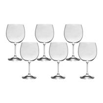 Taça De Cristal Bohemia Para Vinho ou Gin 600 ml Roberta 6 Peças Taça De Cristal Bohemia Para Vinho ou Gin 600 ml Roberta 6 Peças