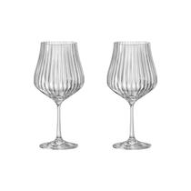 Taça de Cristal Bohemia Para Vinho ou Gin 600 ml Tulipa Optic 2 Peças