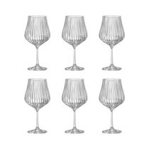 Taça de Cristal Bohemia Para Vinho ou Gin 600 ml Tulipa Optic 6 Peças